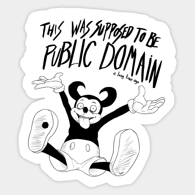 Public Domain mouse Sticker by LuizFerrarezzi